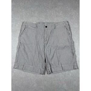 Billy Reid Wilson Shorts Size 40 Button Fly Striped Textured Made In USA